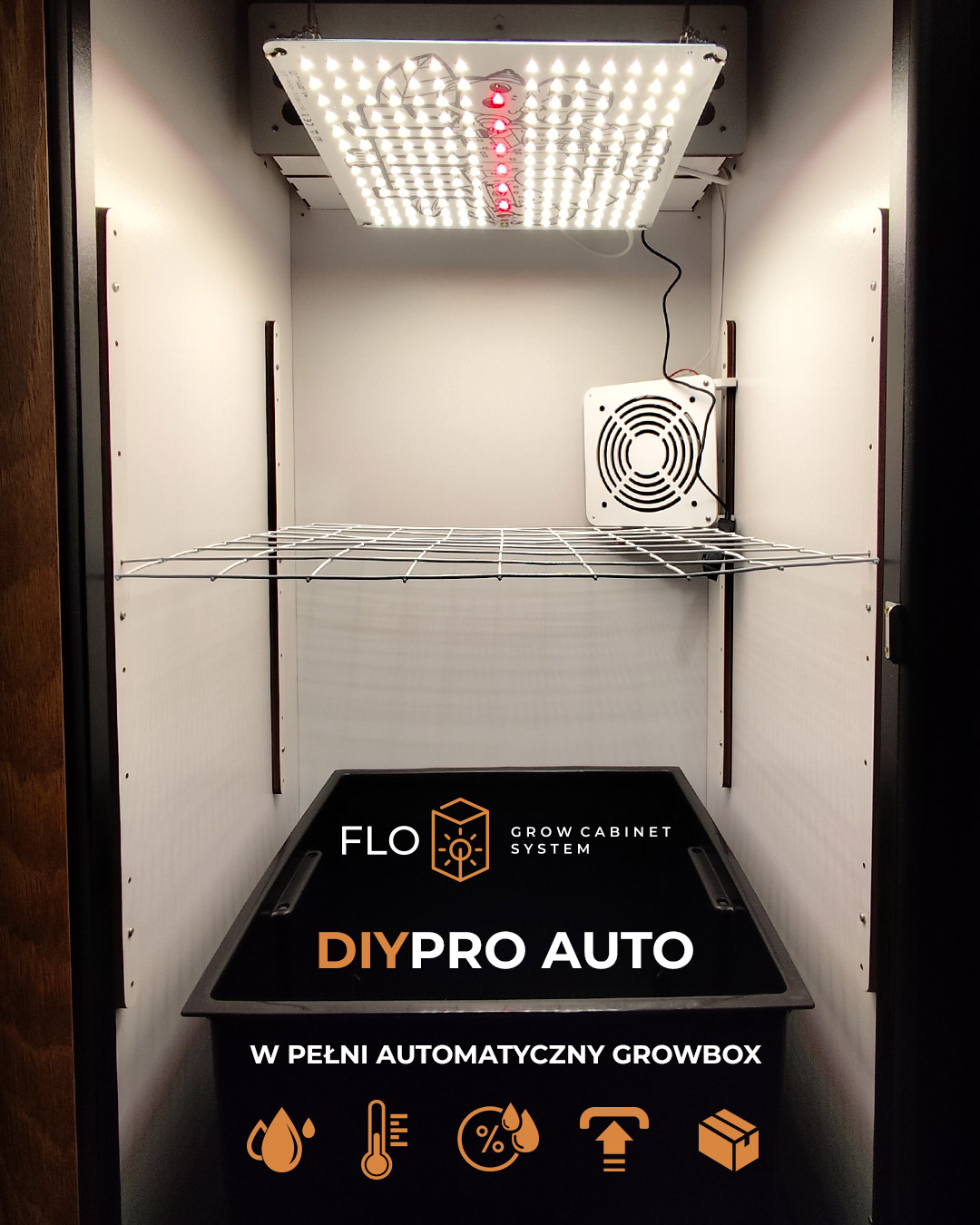 Automatyczny Growbox DIY PRO BLACK/WOOD FULL AUTO - obrazek 5
